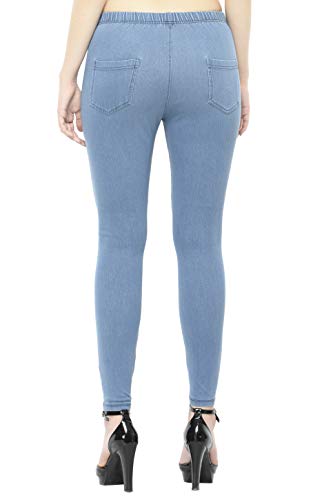 Image of Frenchtrendz Women's Slim Fit Mid Rise Stretchable Cotton Modal Spandex Jegging Pull On