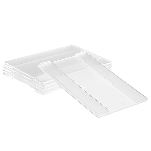 Veemoon Soportes Acrílicos Transparentes Horizontales 6 Unidades Portaetiquetas Escritorio Exhibición Duradero para Precios en Tiendas y Oficina
