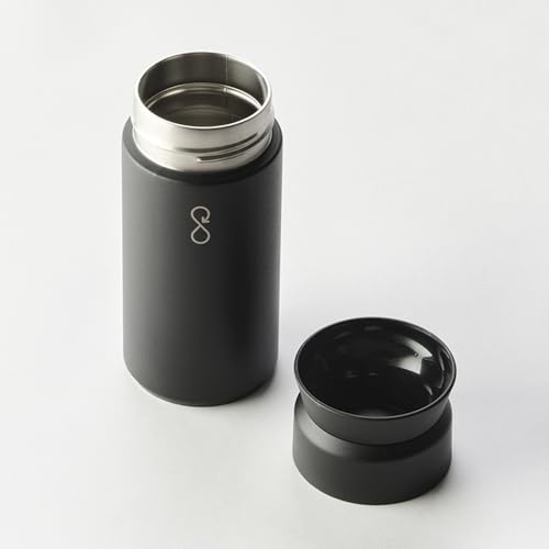 Image of Ocean Bottle - Recycled Stainless Steel Brew Flask - Eco-Friendly & Reusable Bottle - Obsidian Black - 12 oz