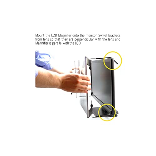 Kantek Maxview Lcd Monitor Magnifier For 19-Inch Monitors (Measured Diagonally) (Mag19L), Black/Silver #TOP6