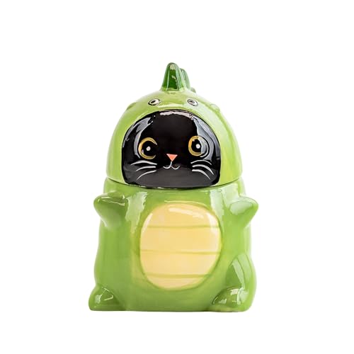 10 Strawberry Street Dino Cat Cookie Jar