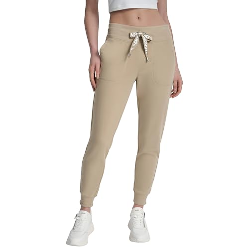 DKNY Women's Jogger, Travertine/White, Medium