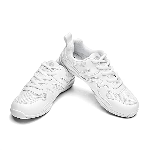 White Cheer Shoes for Women Breathable Cheerleading Shoes Lightweight Athletic Tennis Walking Cheer Sneakers Girl Cheer Shoes… 6