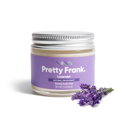 Pretty Frank Lavender Aluminum-Free Deodorant Paste (Formerly Primal Pit Paste) Baking Soda-Free | Sensitive Skin, Long-Lasting Odor Control for Women & Men | Organic Ingredients (1-Pack)