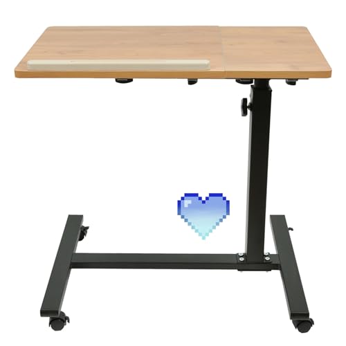 RELOVE Table d'appoint légère, de lit médicalisé,Bureau Informatique, Bureau Gaming, Roulante Canapé pour Ordinateur Portable Hauteur Pliante avec 4...