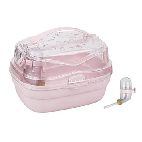 hero-s Caisse de transport pour hamster, cage portable, cage de transport pour petits animaux, avec bouteille d'eau, sac de transport pour cochon d'inde