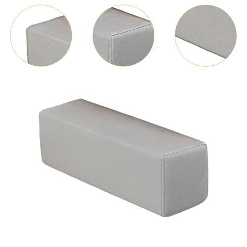 Cojín reposabrazos para sofá y sillón en color gris claro lavable y rectangular 3
