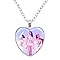 KPops Demon Hunters Necklace,Heart Pendant Necklace Accessories for Fans, Women, Girls (A)