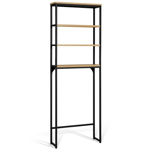 IDMarket - Meuble étagère Dessus WC 4 étagères Detroit Design Industriel