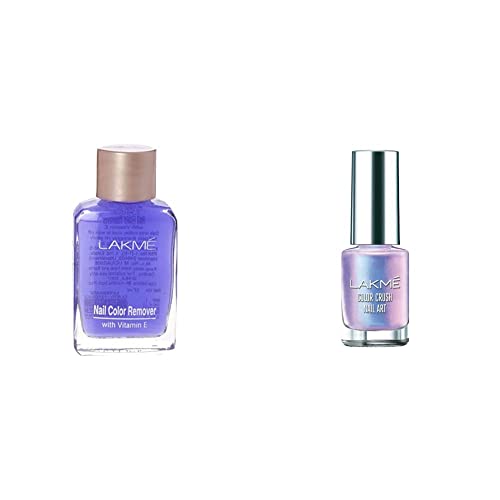 LAKMÉ Nail Color Remover Liquid, 27ml And Color Crush Nailart, U4, 6ml