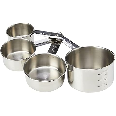 Dexam Set of 4 Stainless Steel Measuring Cups Cover