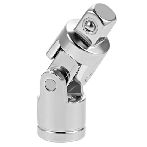 TA-VIGOR 3/8 Inch Drive Universal Joint Socket, Cr-V Spring Loaded Impact Swivel Adapter Set for Ratchet and Wrench, Chrome Vanadium Steel Socket Adapter for Automotive Repair and DIY