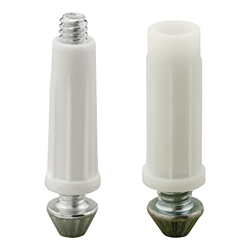 Prime-Line N 7538 Bi-Fold Door Bottom Pivot Kit, Two 3/8 In. and Two 7/16 In. Plastic Base Diameters, Grooved Steel Pivot Tips, Adjustable (2 Pair)