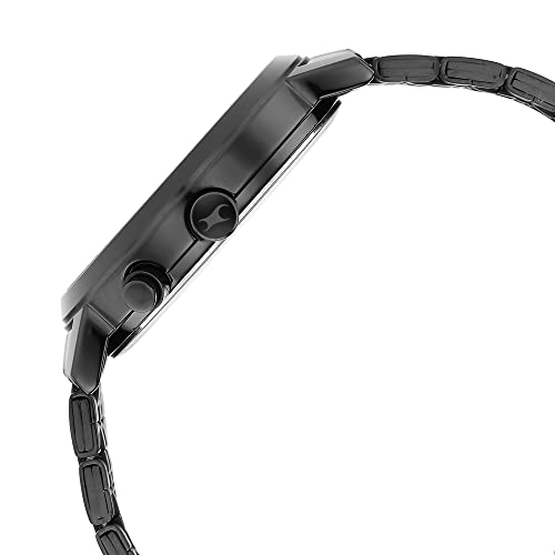 Fastrack Tick Tock Quartz Multifunction Black Dial Black Metal Strap Watch for Guys – NT3287NM01​