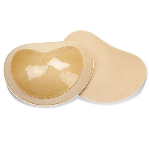 Longleaf Self-Adhesive Bra Pads Inserts,Reusable Silicone Adhesive Bra Pads For Women, Beige, Freesize #TOP24