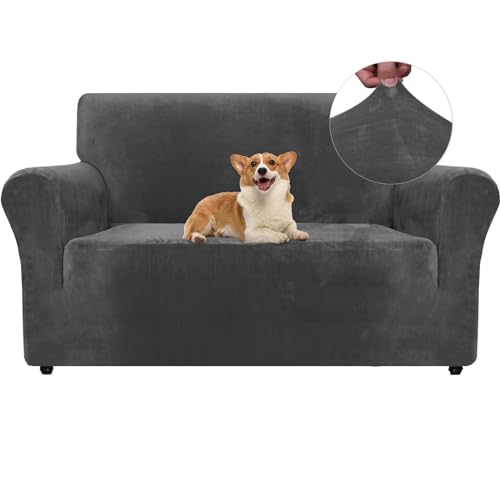 Ystyle Housse de Canapé en Velours, Housse Canape 2 Places, Housses de Canapé Extensible, Universelle Sofa Cover avec Accoudoirs, Protège Canapé Chat...