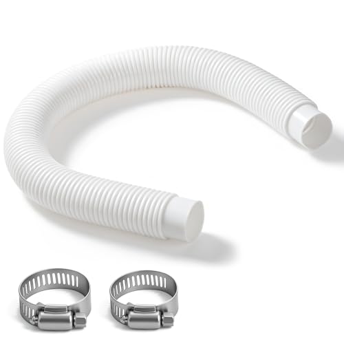 1.5 x 2 White Plastic Return Suction Hose Replacement Fit for Summer Waves Pools SFX1000 SFX1500 C2000 Pump Filter Systems Above Ground Pool Hose Compatible with Intex Coleman Part #P58150036W01