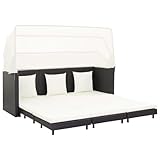 divano letto allungabile 🛒【Divano Letto Economico】Grazie al rattan PE resistente alle intemperie, il divano letto è facile da pulire, resistente e adatto all'uso quotidiano.