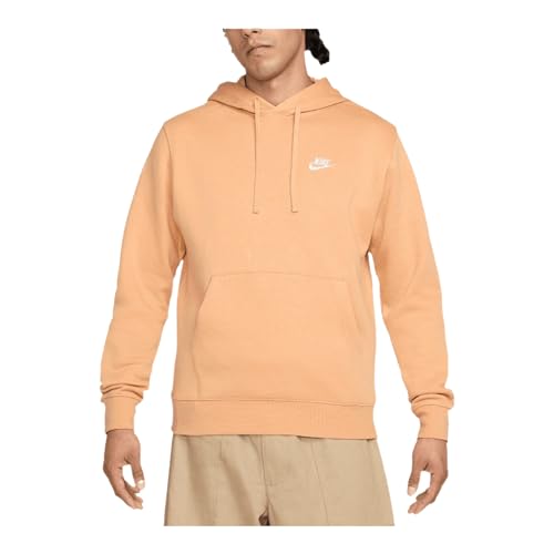 Nike Sportswear Club Fleece Pullover Hoodie (BV2654-856, Copper Moon/Copper Moon/White), Khaki, M