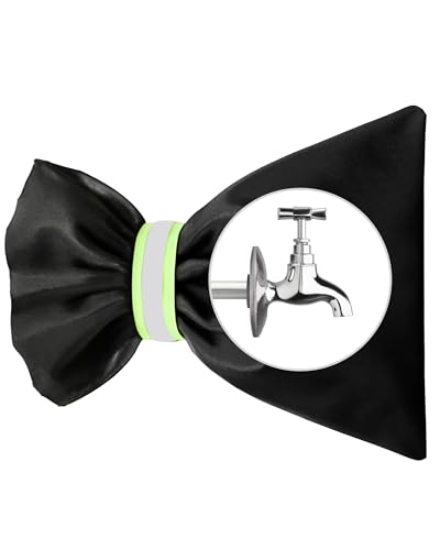 Keplin Housse de robinet d'extérieur avec bande réfléchissante - Protection contre le gel pour l'hiver - Imperméable - Oxford 210D avec rembourrage en coton - Compatible avec la plupart des robinets