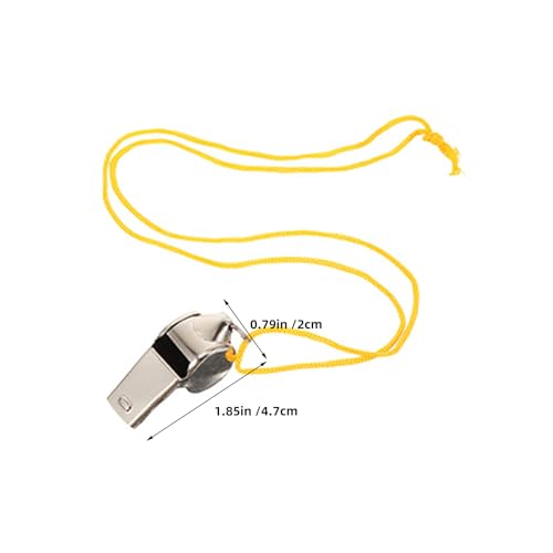 20 silbatos deportivos de acero inoxidable con cordón miniatura 2
