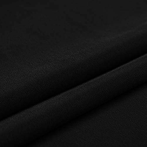 Schwarz 100% Reine Seide Krepp Stoff Crepe de Chine Stoffe für Näharbeiten Breite 114 cm
