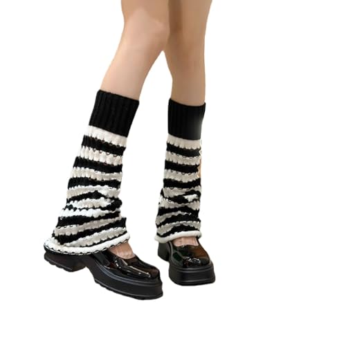 Image of Women Leg Warmer Vintage Striped Leg Socks for Spicy Girls Cute Slim