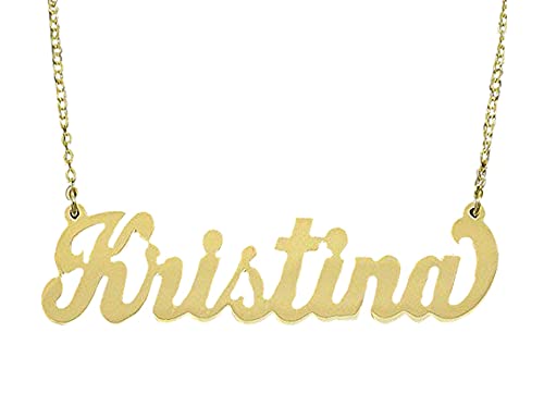 2 Inch Large Name Necklace 10k Gold 
