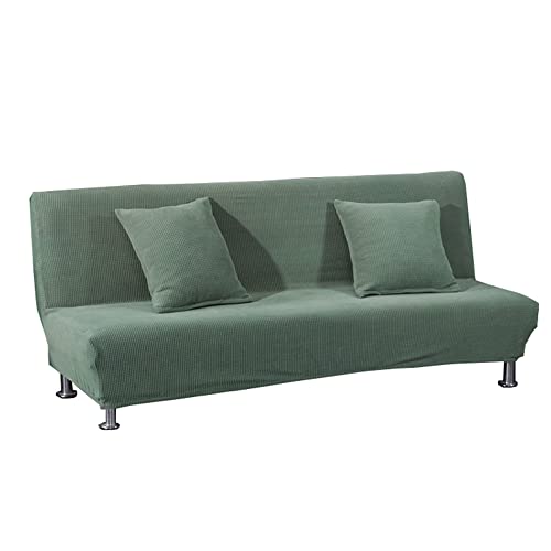 Meigeh Housse clic clac 1 Places Housse de canapé sans accoudoirs Extensible imprimé Housse canapé sans Bras Housse de canapé-lit Pliante élastique Vert...
