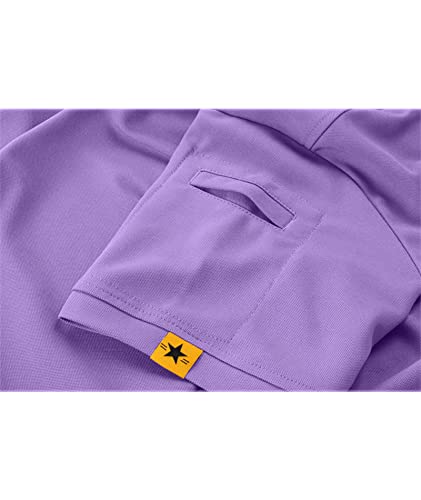 Geek Lighting Boys' Short Sleeve Polo Shirts Golf Polo Shirt School Uniform Purple #TOP4
