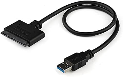 StarTech.com Kabel SATA na USB - adapter do dysków twardych USB 3.0 na 2,5" SATA III - zewnętrzny konwerter do transmisji danych SSD/HDD (USB3S2SAT3CB)