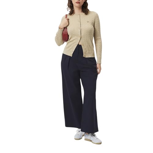 Lacoste Women's Wide Leg Stretch Pants4