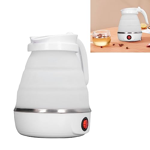 Tetera eléctrica plegable de viaje 0.6L de silicona y acero miniatura 5