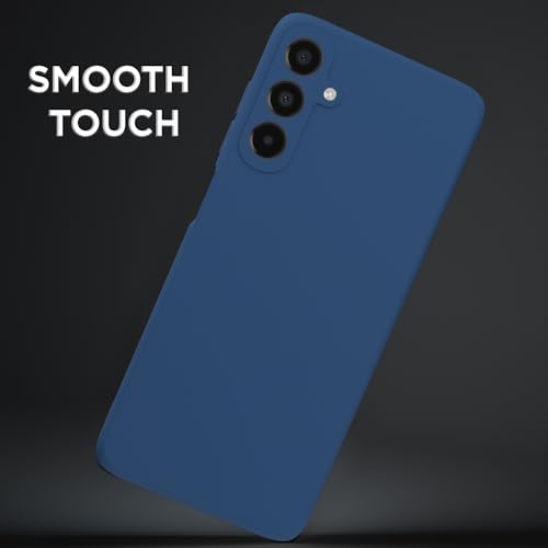 Image of Outlouders Back Cover for Samsung Galaxy A15 5G | Camera Protection | Durable Soft Matte Silicone Bumper Case (Blue)