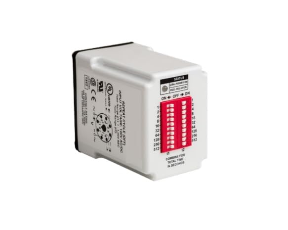 RADWELL VERIFIED SUBSTITUTE TDR4A22-SUB 023 SECONDS, FUNCTION: REPEAT CYCLE (ON FIRST), INPUT VOLTAGE: 120V AC/DC, OUTPUT: 10 AMP DPDT, SUBSTITUTE FOR ASEA BROWN BOVERI TDR4A22, TIME DELAY RELAY, TIMI