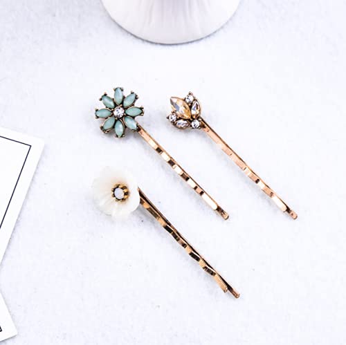 Miniatura 5 de YADIRF Paquete de 6 pines vintage Bobby Horquilla Rhinestone Jeweled Elegant Unique para el cabello DIY Accesorio