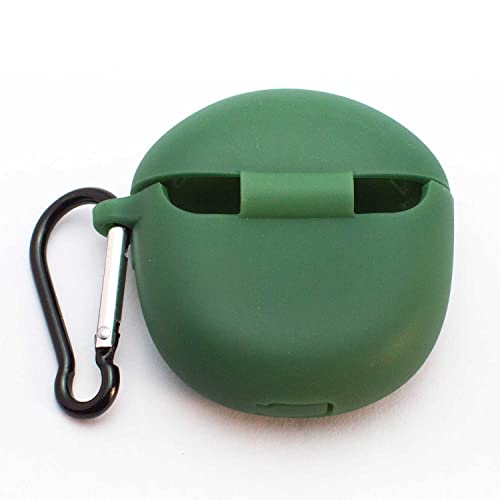 Image of Realme Buds Air 2 Protective Soft Silicone 360 Full Protection Dust-Proof Shockproof Case Cover with Hook (Cover Only) (Green)