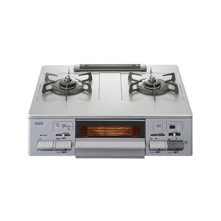 Amazon ハーマン テーブルコンロフッ素トップ 無水両面焼グリル 都市ガス12a 13a用 右強火 シルバー W55svr13a Harman ホーム キッチン