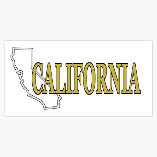 California Border And Spelling Window Water Bottle Bumper Sticker Decal 5"