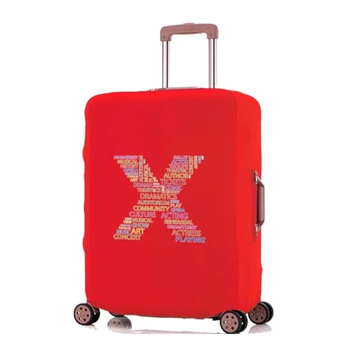 Travel Luggage Covers Suitcase Cover Protector Reusable Washable 18-32inch Text Letter Printed Pattern Series Travel Accessories for Luggage, Travelling(Color 24,L)