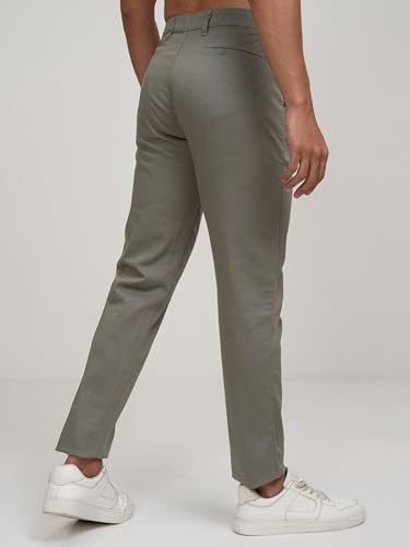Image of Highlander Men's Slim Fit Formal Trousers | Ankle Length |Smart Trousers for Men | Chino Trousers for Men|Elegant Design | Comfortable Fabric for Daily Work & Formal Occasions