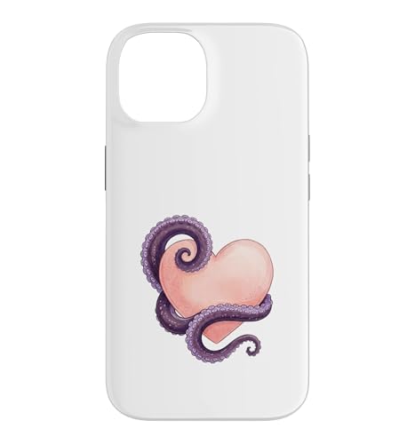 Octopus Heart Tentacle Ocean Love Cute Octopus �X�}�z�P�[�X iPhone 14 �p