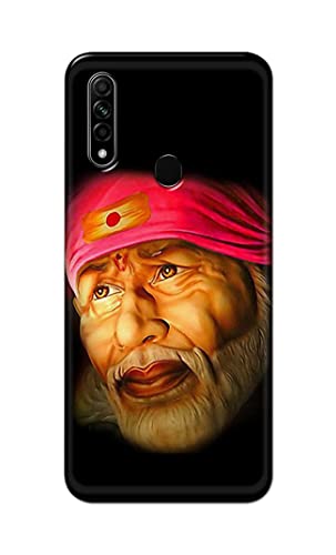 Image of PRINTFIDAA Sai Baba Lord Shiridi Great God Hinduism Religious Hard Back Cover for Oppo A31 (2020) / Oppo A8 Back Cover -(P6) KAT1002