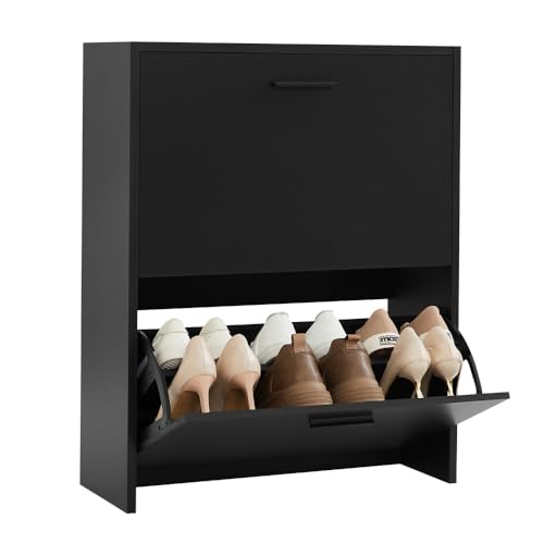 CASABEL Mueble Zapatero Estrecho de 2 Abatibles