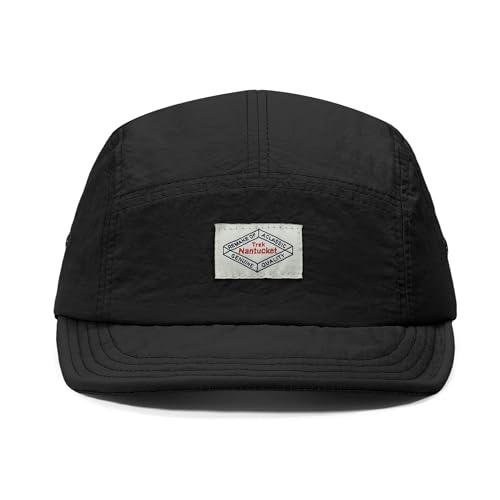Image of Clakllie Trucker Cap 5 Panel Baseball Caps Short Brim Dad Hat for Men Casual Running Cap Unstructured Cadet Caps Sun Hat,BS265P13-Black