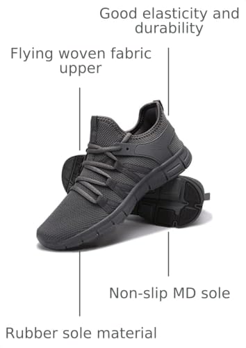 Image of INZCOU Running Shoes Lightweight Tennis Shoes Non Slip Gym Workout Shoes Breathable Mesh Walking Sneakers