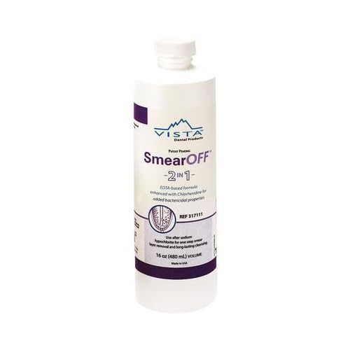 Vista Dental 317111 SmearOFF EDTA 2 in 1 Endodontic Solution 16 Oz