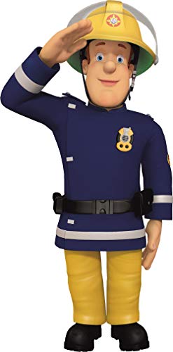 unbrending Sticker mural Sam le pompier pour garçons, motif Sam le pompier - 1000 mm x 500 mm - Imperméable - Autocollant - Dessin animé - Bleu - PVC -...