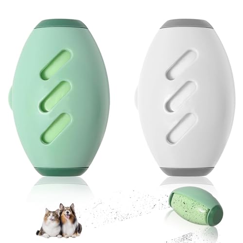 xolear 2 Stück Wiederverwendbare Fusselrolle, Waschbare Klebrige Gel Fusselrolle Ball, Tierhaarentferner Fusselrollen, Kompakt Tragbar Fusselroller für Tierhaare Kleidung Haare Staub (Grün, Weiß)