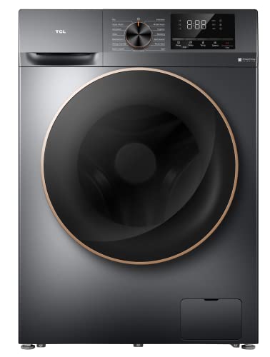 TCL 10Kg Front Load Washing Machine, 1200 RPM, Direct Drive Inverter Motor, 15 Programs, Drum Clean, Delay Start, Child Safety Lock, Honeycomb Drum, 1 Year Warranty, Grey- P210FLG